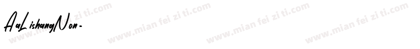 AaLishangNon字体转换