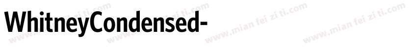 WhitneyCondensed字体转换