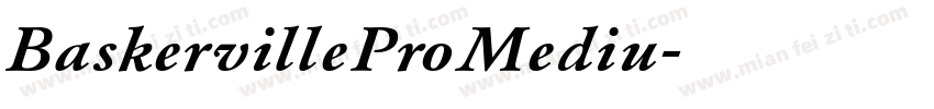 BaskervilleProMediu字体转换
