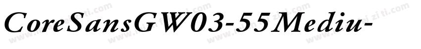 CoreSansGW03-55Mediu字体转换