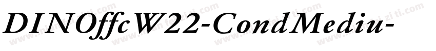 DINOffcW22-CondMediu字体转换