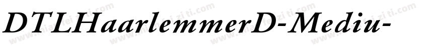 DTLHaarlemmerD-Mediu字体转换
