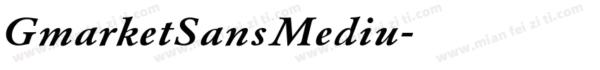 GmarketSansMediu字体转换