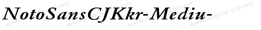 NotoSansCJKkr-Mediu字体转换