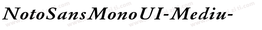 NotoSansMonoUI-Mediu字体转换