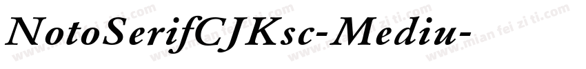 NotoSerifCJKsc-Mediu字体转换