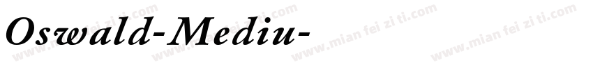 Oswald-Mediu字体转换