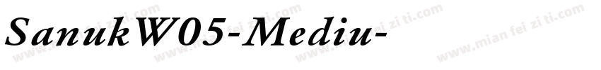 SanukW05-Mediu字体转换