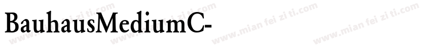 BauhausMediumC字体转换