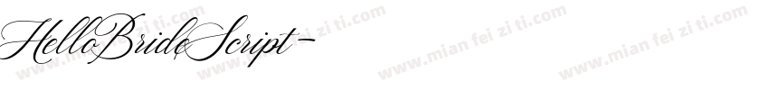 HelloBrideScript字体转换