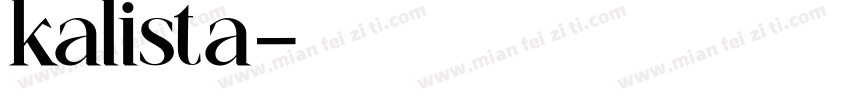 kalista字体转换