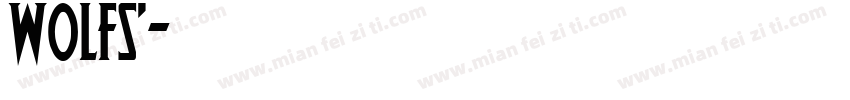 wolfs’字体转换