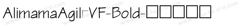 AlimamaAgileVF-Bold字体转换