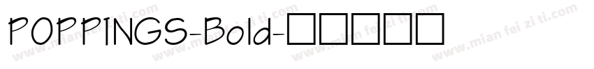 POPPINGS-Bold字体转换