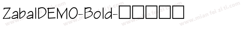 ZabalDEMO-Bold字体转换