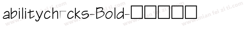 abilitychecks-Bold字体转换