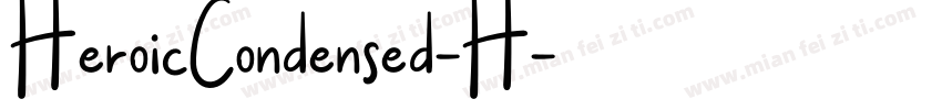 HeroicCondensed-H字体转换