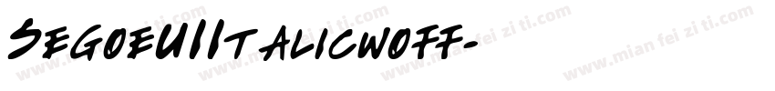 SegoeUIItalicwoff字体转换