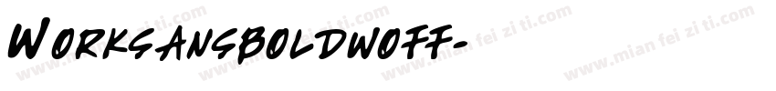 Worksansboldwoff字体转换