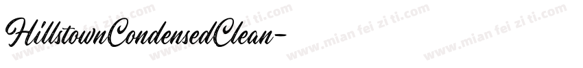 HillstownCondensedClean字体转换