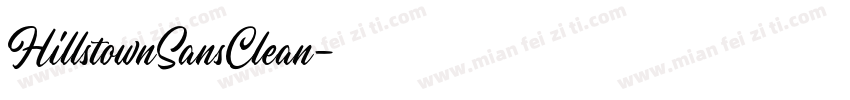 HillstownSansClean字体转换