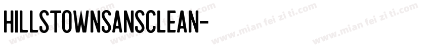 HillstownSansClean字体转换