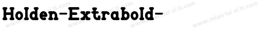 Holden-Extrabold字体转换