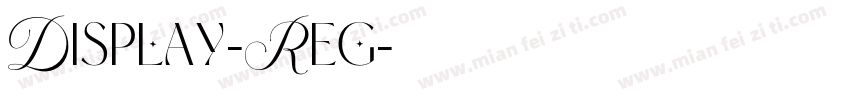 Display-Reg字体转换