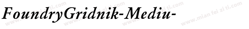 FoundryGridnik-Mediu字体转换