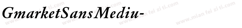 GmarketSansMediu字体转换
