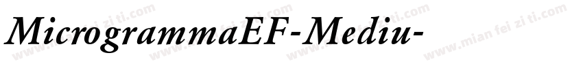 MicrogrammaEF-Mediu字体转换