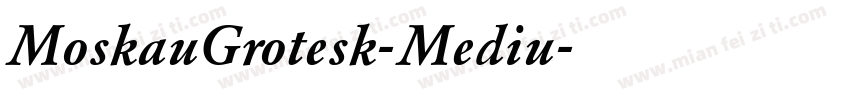 MoskauGrotesk-Mediu字体转换