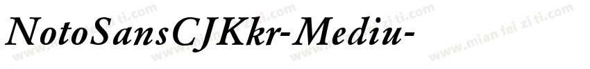 NotoSansCJKkr-Mediu字体转换