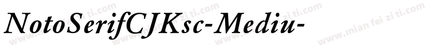 NotoSerifCJKsc-Mediu字体转换