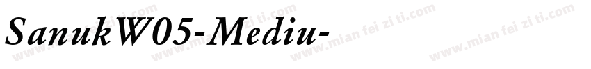 SanukW05-Mediu字体转换
