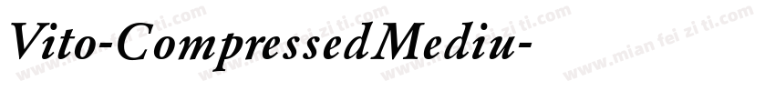 Vito-CompressedMediu字体转换