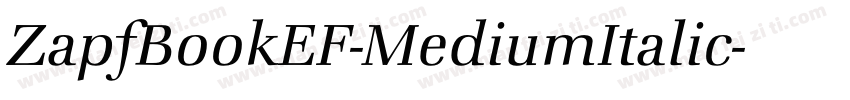 ZapfBookEF-MediumItalic字体转换