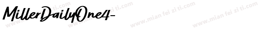 MillerDailyOne4字体转换