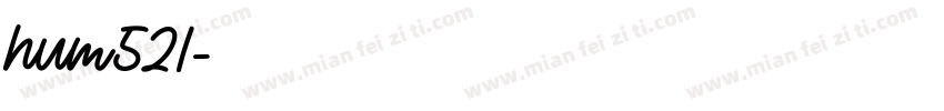 hum521字体转换