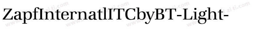 ZapfInternatlITCbyBT-Light字体转换