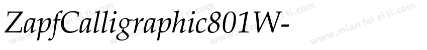 ZapfCalligraphic801W字体转换