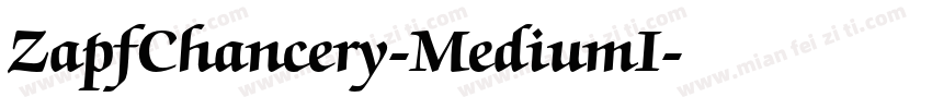 ZapfChancery-MediumI字体转换