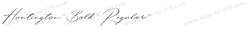 Huntington-Bold-Regular字体转换