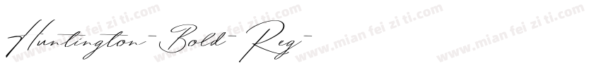 Huntington-Bold-Reg字体转换