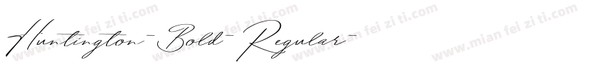 Huntington-Bold-Regular字体转换