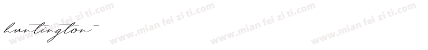 huntington字体转换