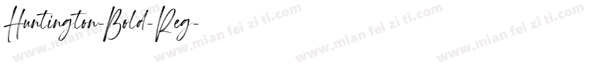 Huntington-Bold-Reg字体转换