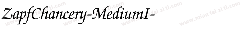 ZapfChancery-MediumI字体转换