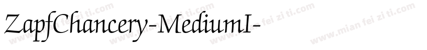 ZapfChancery-MediumI字体转换
