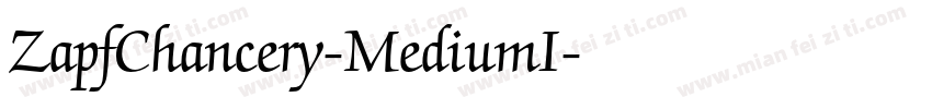 ZapfChancery-MediumI字体转换
